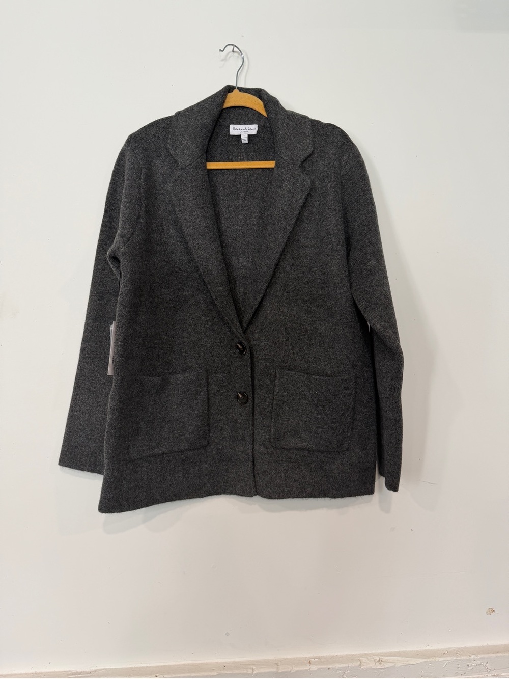 Michael Stars Diana Sweater Blazer- Charcoal- large